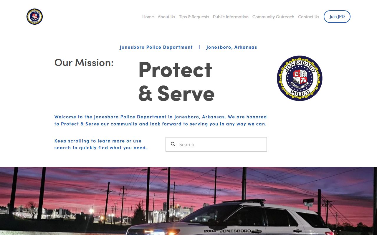 Jonesboro 72 Hour Booking police department home page