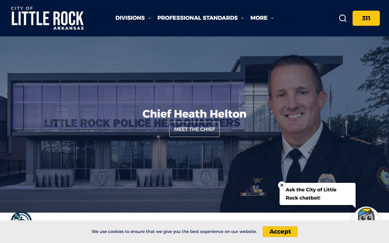 Little Rock 72 Hour Booking police department home page