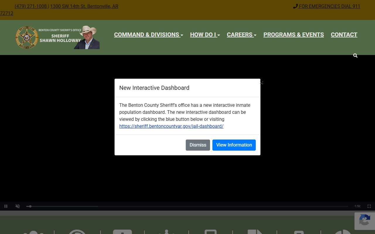 Benton County 72 Hour Booking sheriff office home page