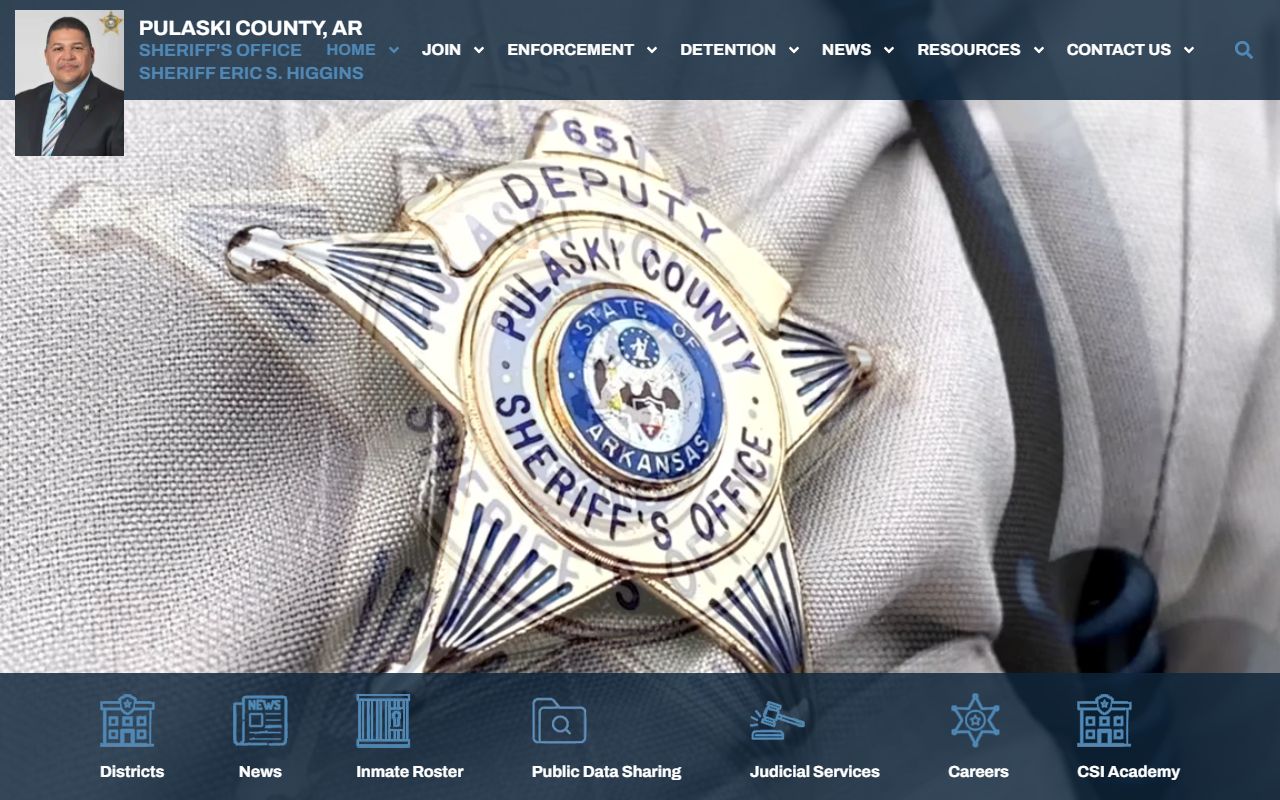 Pulaski County 72 Hour Booking sheriff office home page