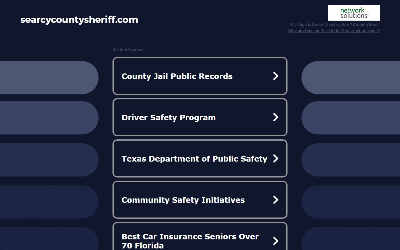Searcy County 72 Hour Booking sheriff office home page
